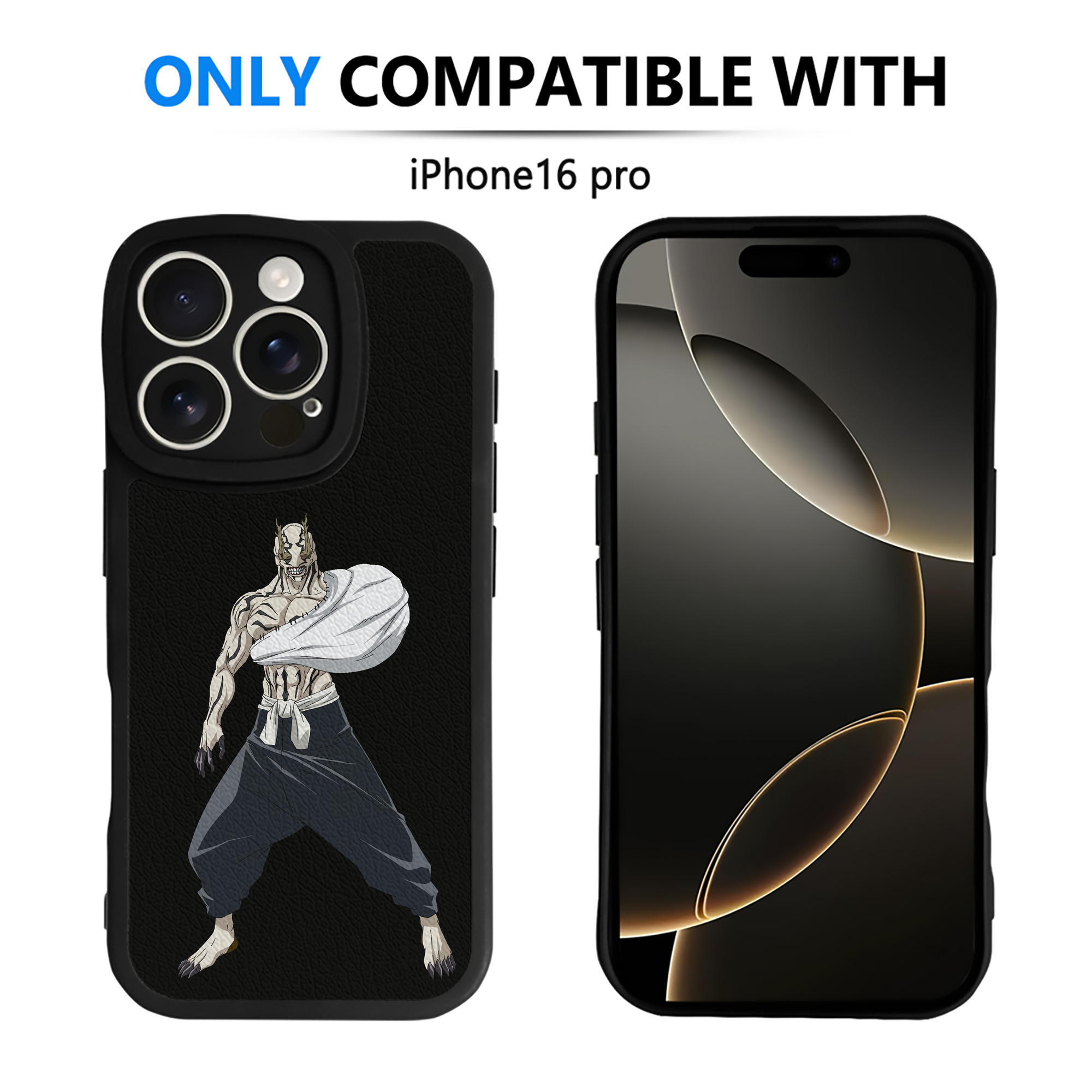 （画像用） 呪術廻戦 Jujutsu Kaisen 【iPhone 16シリーズ対応】シリコンスマホケース（レザー調） 材質：シリコン